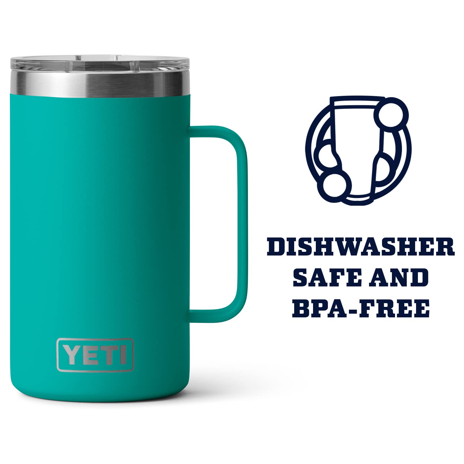 Amazon.com : YETI Rambler 24 oz Mug, Vacuum Insulated, Stainless